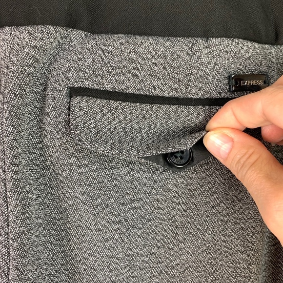 Express Editor Gray and Black Slacks Pants Size 2R - Picture 6 of 8